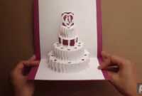 How To Make A Amazing Wedding Cake Pop Up Card Tutorial - Free Template pertaining to Wedding Pop Up Card Template Free
