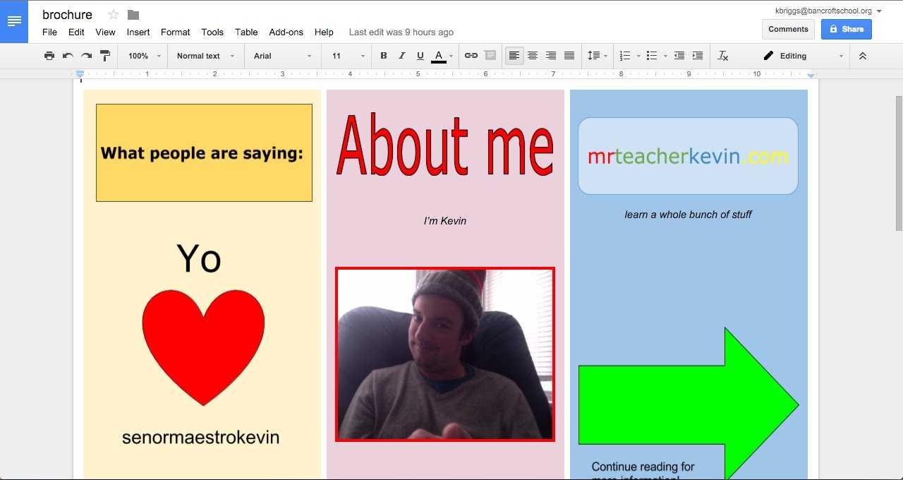 How To Make A Brochure In Google Docs For Brochure Template For Google Docs