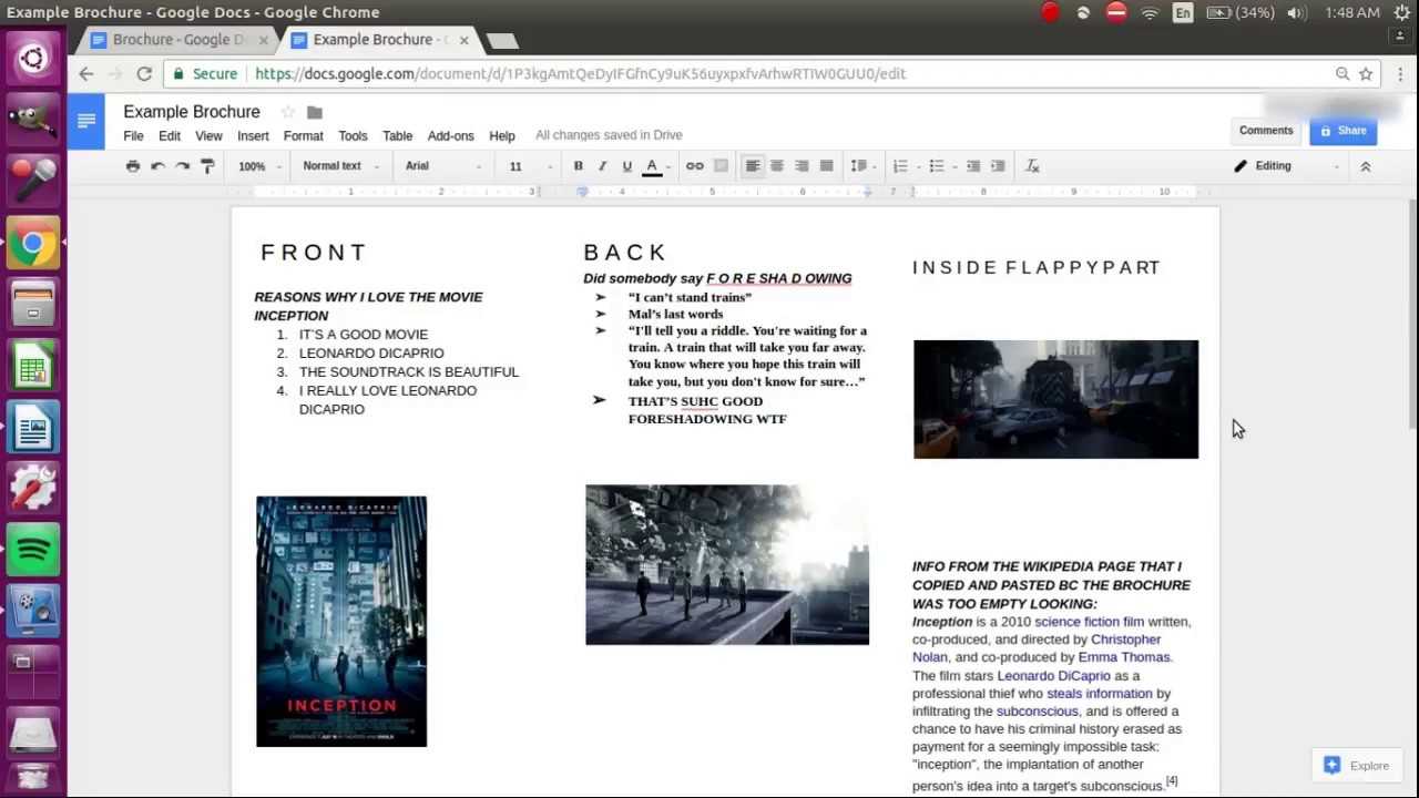 How To Make A Brochure On Google Docs With Google Drive Templates Brochure