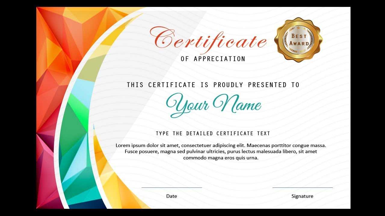 How To Make A Certificate In Powerpoint/professional Certificate  Design/free Ppt Intended For Award Certificate Template Powerpoint