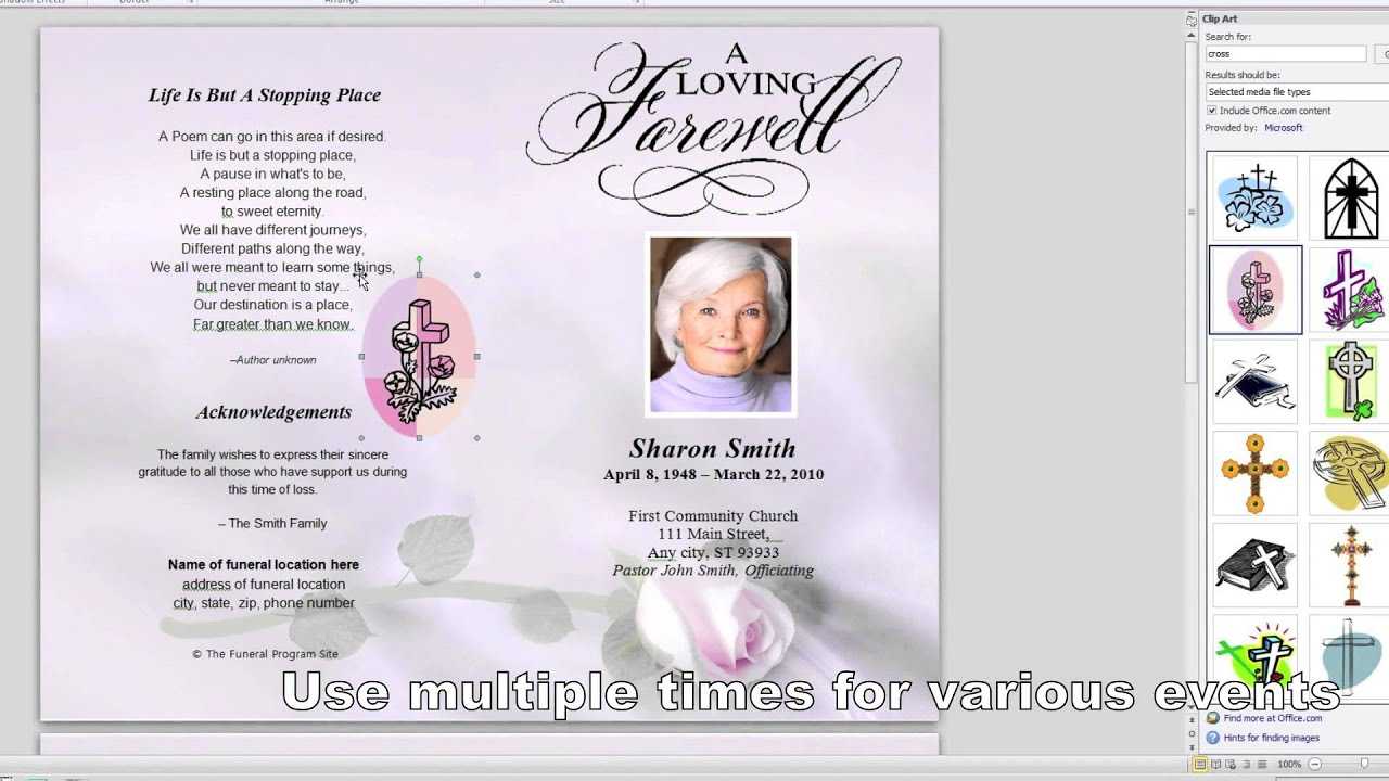 How To Make A Funeral Program In Word In Free Obituary Template For Microsoft Word