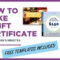How To Make A Gift Certificate (Free Template Included) Throughout Publisher Gift Certificate Template