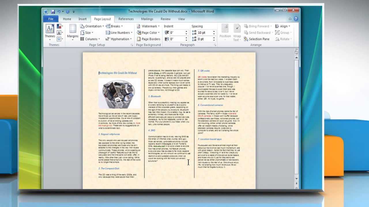 How To Make A Tri Fold Brochure In Microsoft® Word 2007 For Microsoft Word Pamphlet Template