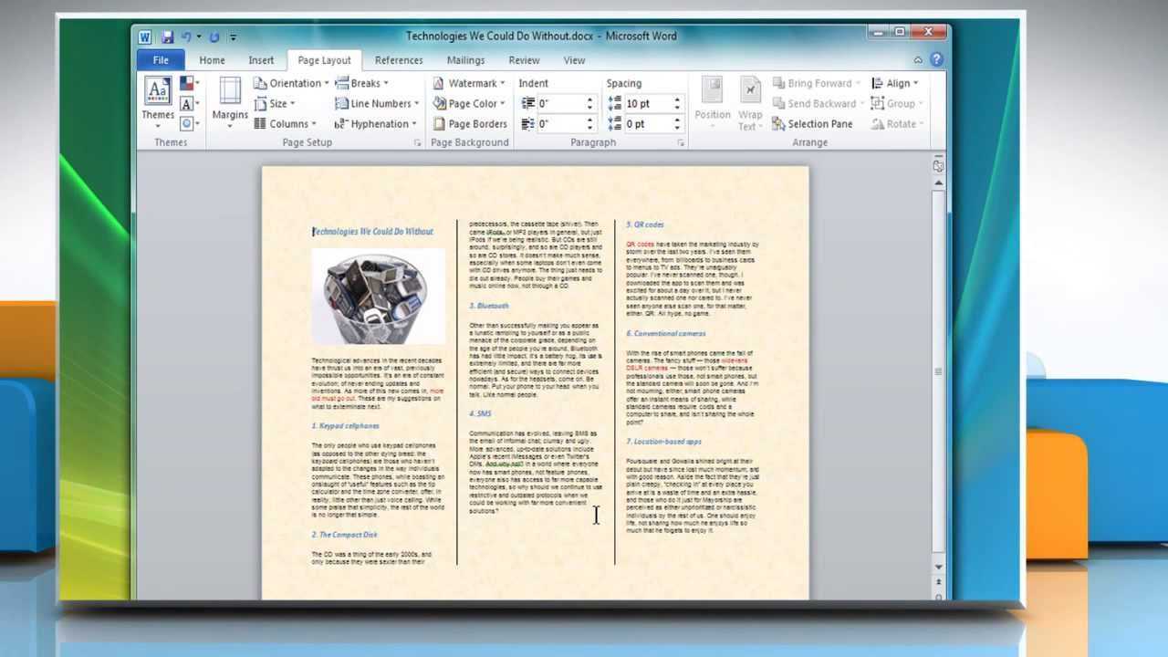 How To Make A Tri Fold Brochure In Microsoft® Word 2007 Pertaining To Brochure Templates For Word 2007