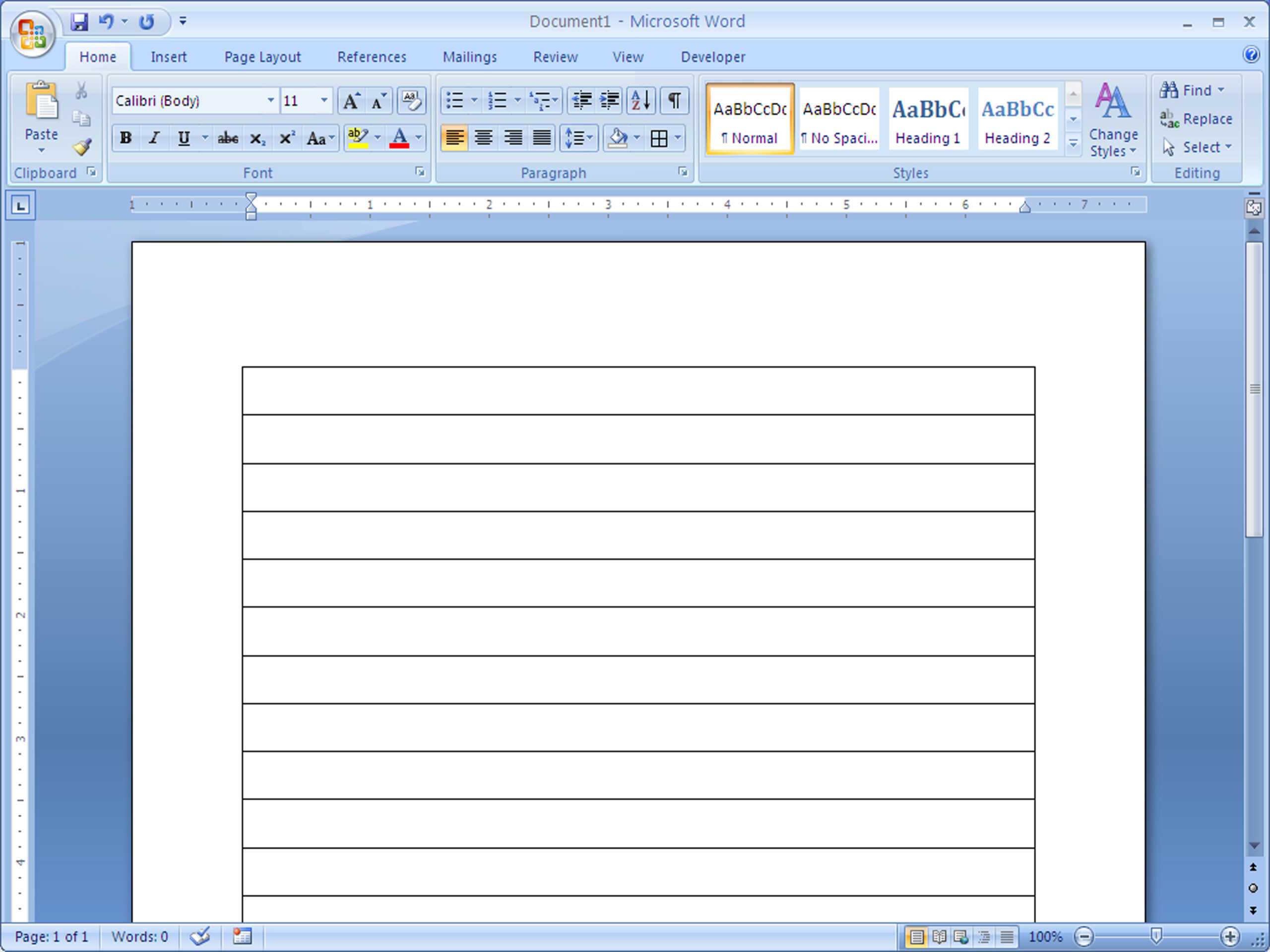 How To Make Lined Paper In Word 2007: 4 Steps (With Pictures) Pertaining To College Ruled Lined Paper Template Word 2007
