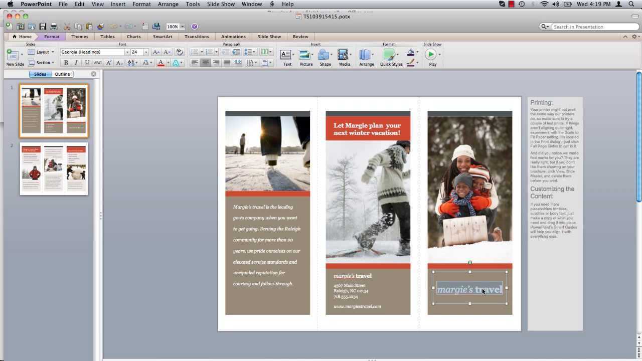 How To Make Powerpoint Brochure With Regard To How To Create A Template In Powerpoint