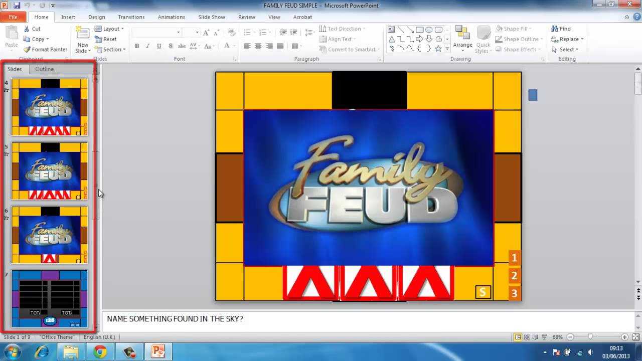 How To Make Powerpoint Games Family Feud For Family Feud Powerpoint Template Free Download