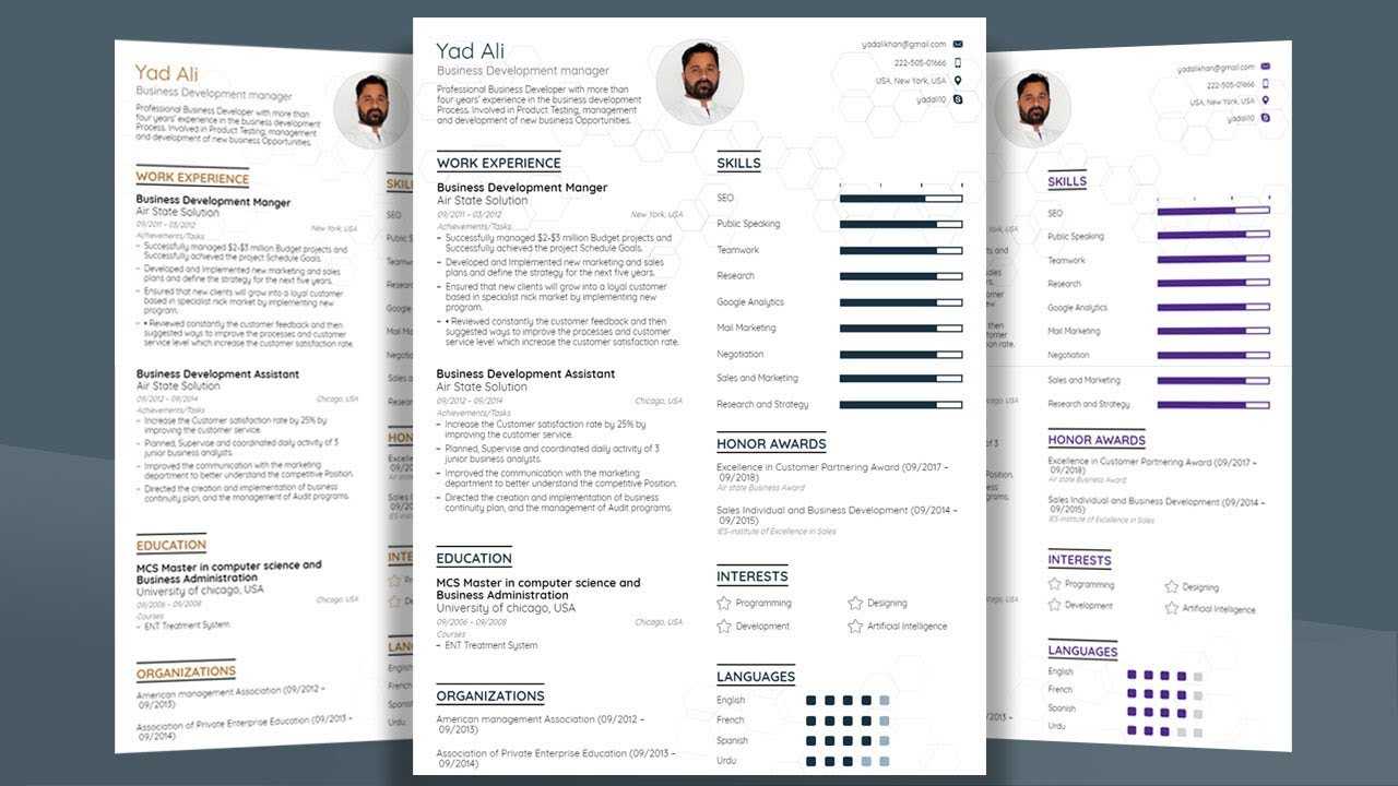 How To Make Professional College Cv / Resume Template With Microsoft Word  2019 For How To Make A Cv Template On Microsoft Word