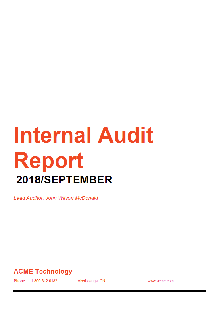 How To Prepare A High Impact Internal Audit Report Pertaining To Iso 9001 Internal Audit Report Template