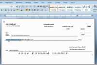 How To Print A Check Draft Template inside Print Check Template Word