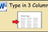 How To Type In 3 Columns Word pertaining to 3 Column Word Template