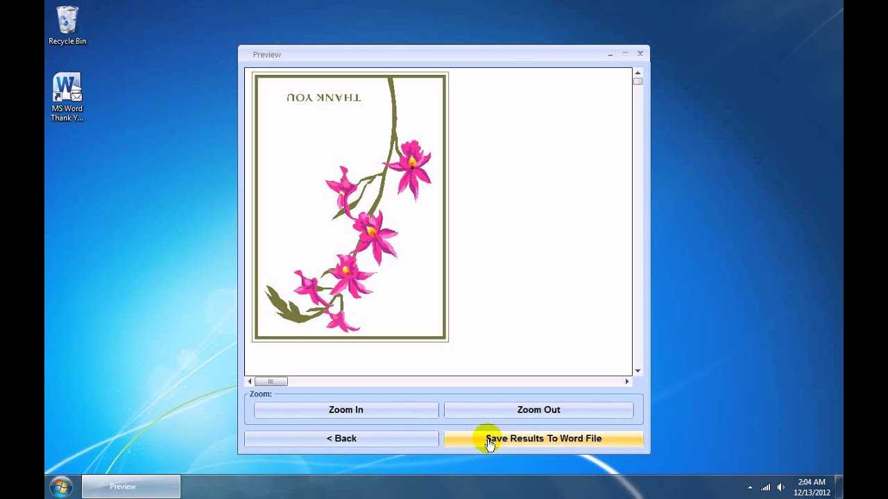 How To Use Ms Word Thank You Card Template Software For Thank You Card Template Word