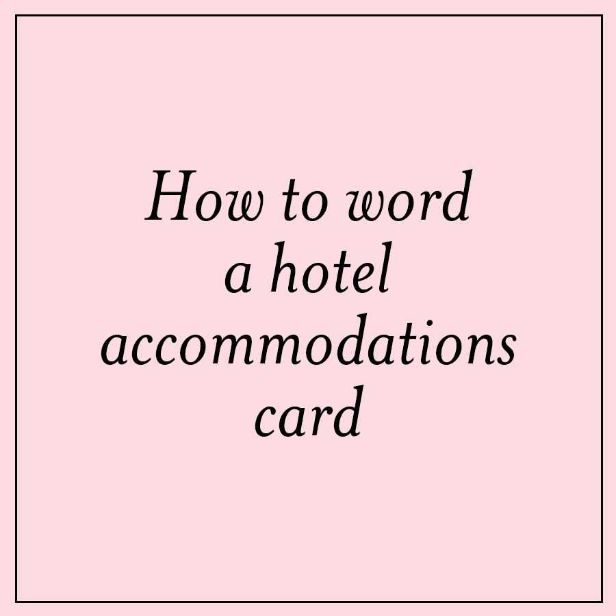 How To Word A Hotel Accommodations Card | Accommodations Pertaining To Wedding Hotel Information Card Template