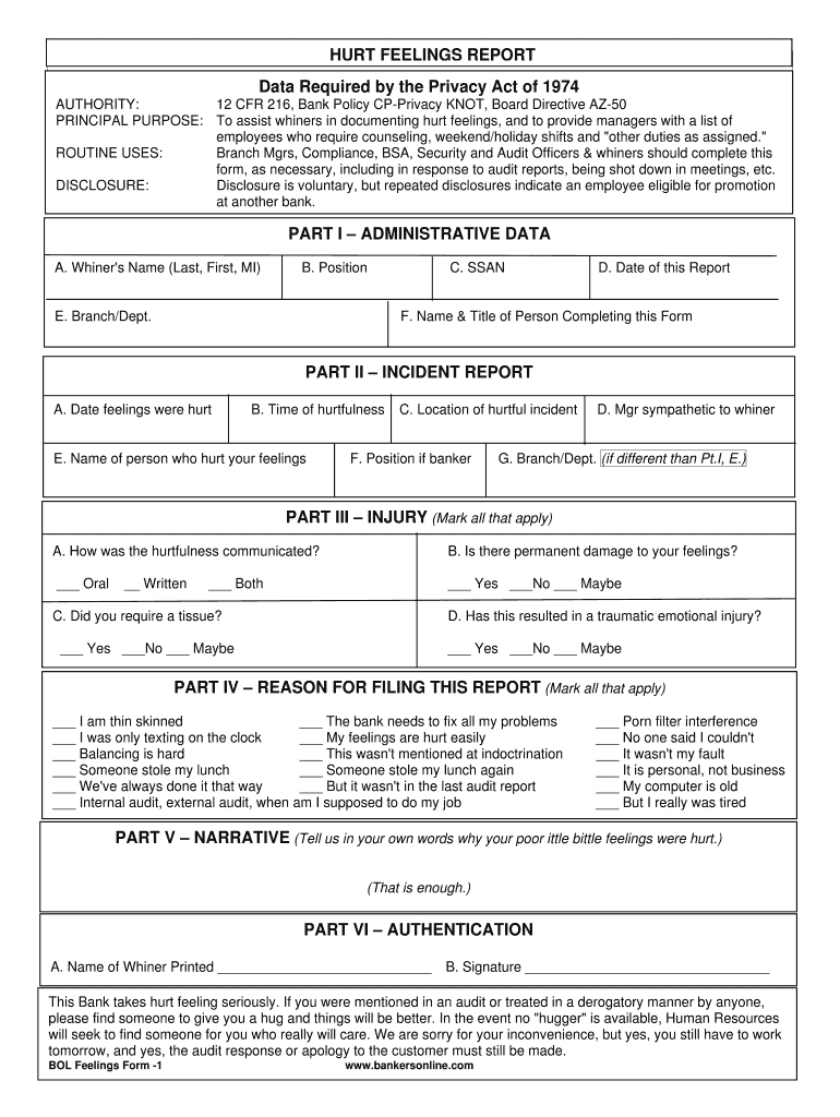 Hurt Feelings Report Template - Cumed Within Hurt Feelings Report Template