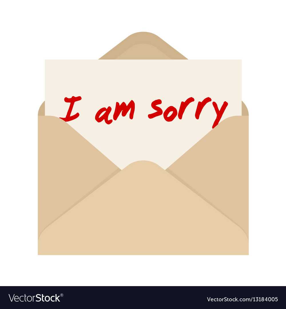 I Am Sorry Card In Brown Envelope The Letter Inside Sorry Card Template