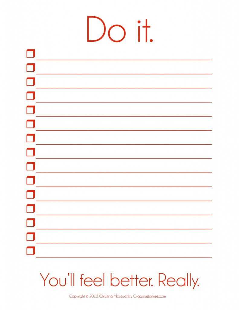 I So Need This! ~ Things To Do Template Pdf | Free Printable Inside Blank Checklist Template Pdf