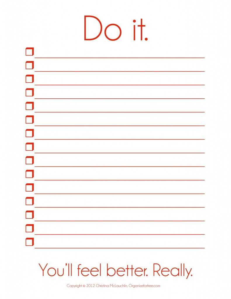 I So Need This! ~ Things To Do Template Pdf | Free Printable Intended For Blank To Do List Template