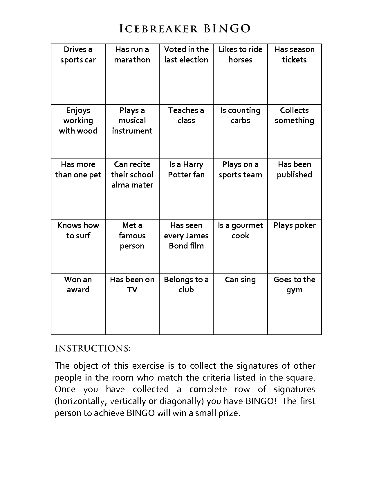 Icebreakers Bingo Template – Google Search | Bingo Template Within Ice Breaker Bingo Card Template