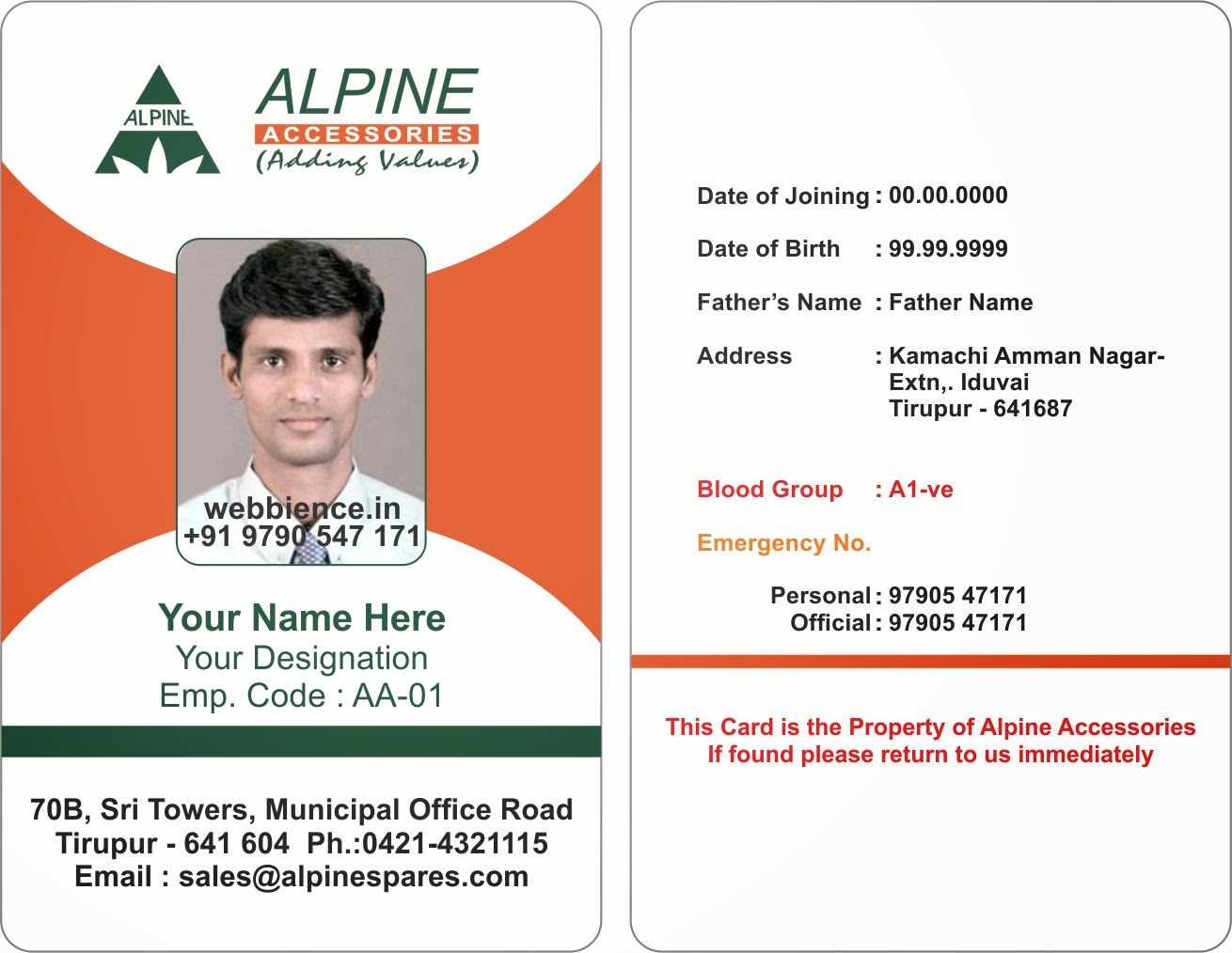 Id Card Formats – Magdalene Project Pertaining To Sample Of Id Card Template