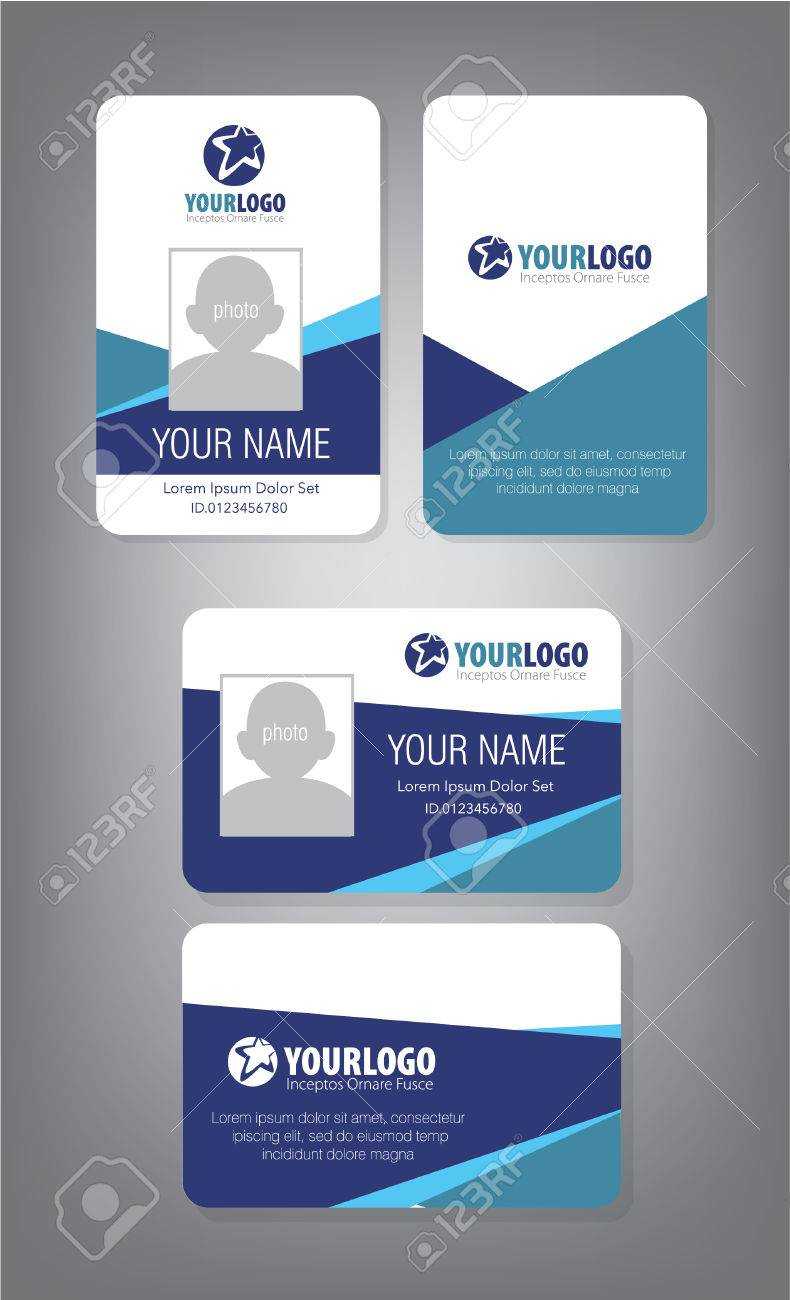 Id Card Template For Employee And Others Intended For Work Id Card Template
