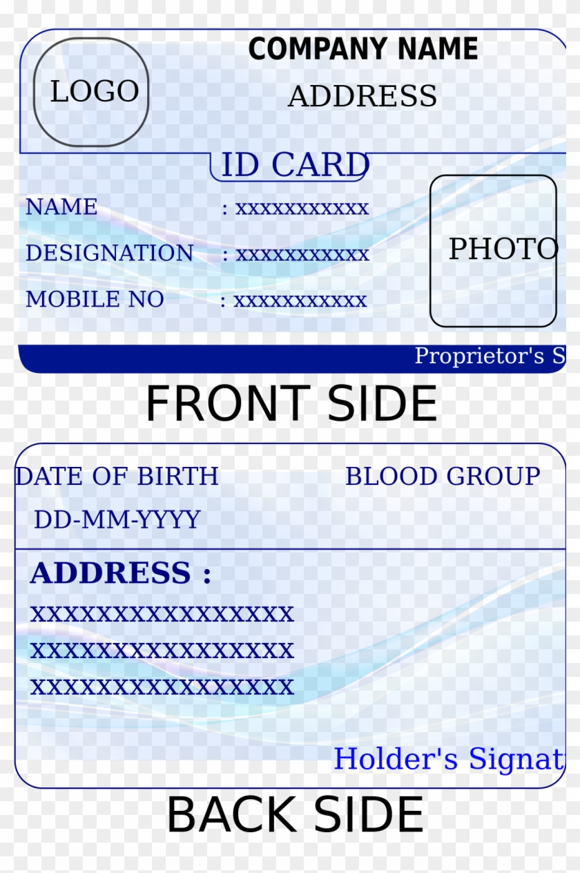Id Card Template – Identification Card Template Printable In Id Card Template For Kids