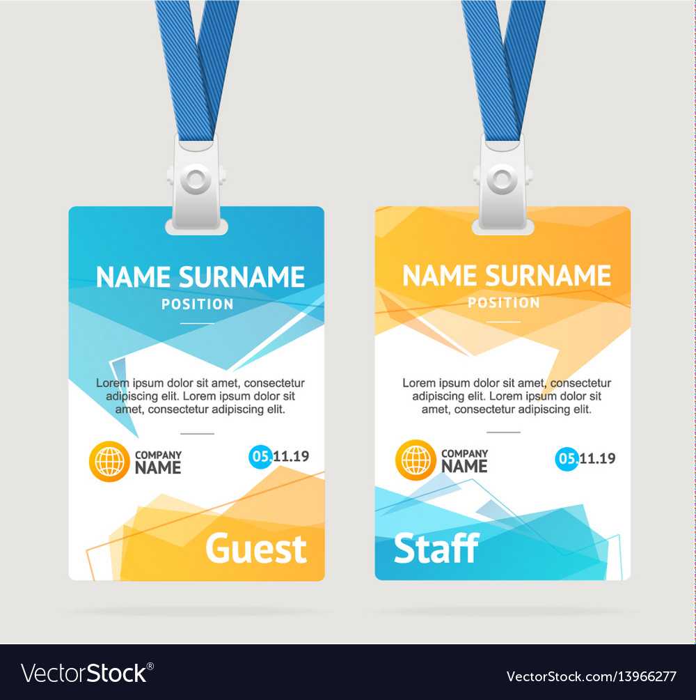Id Card Template Plastic Badge With Regard To Conference Id Card Template