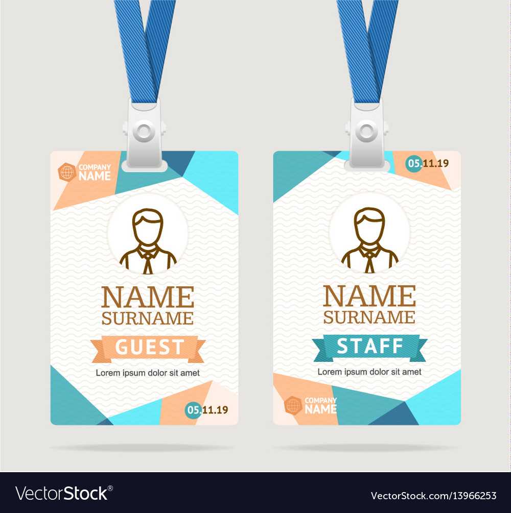 Id Card Template Plastic Badge With Regard To Conference Id Card Template