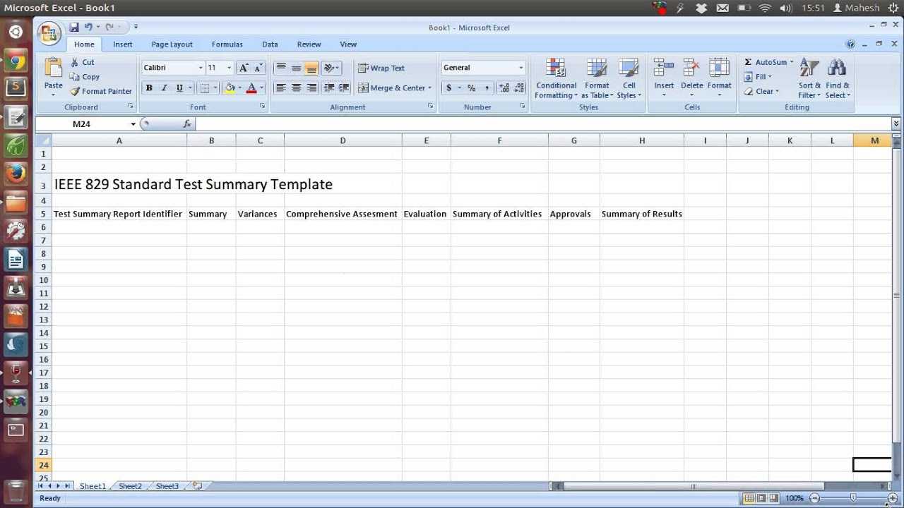 Ieee 829 Standard Test Summary Report Template In Test Summary Report Excel Template