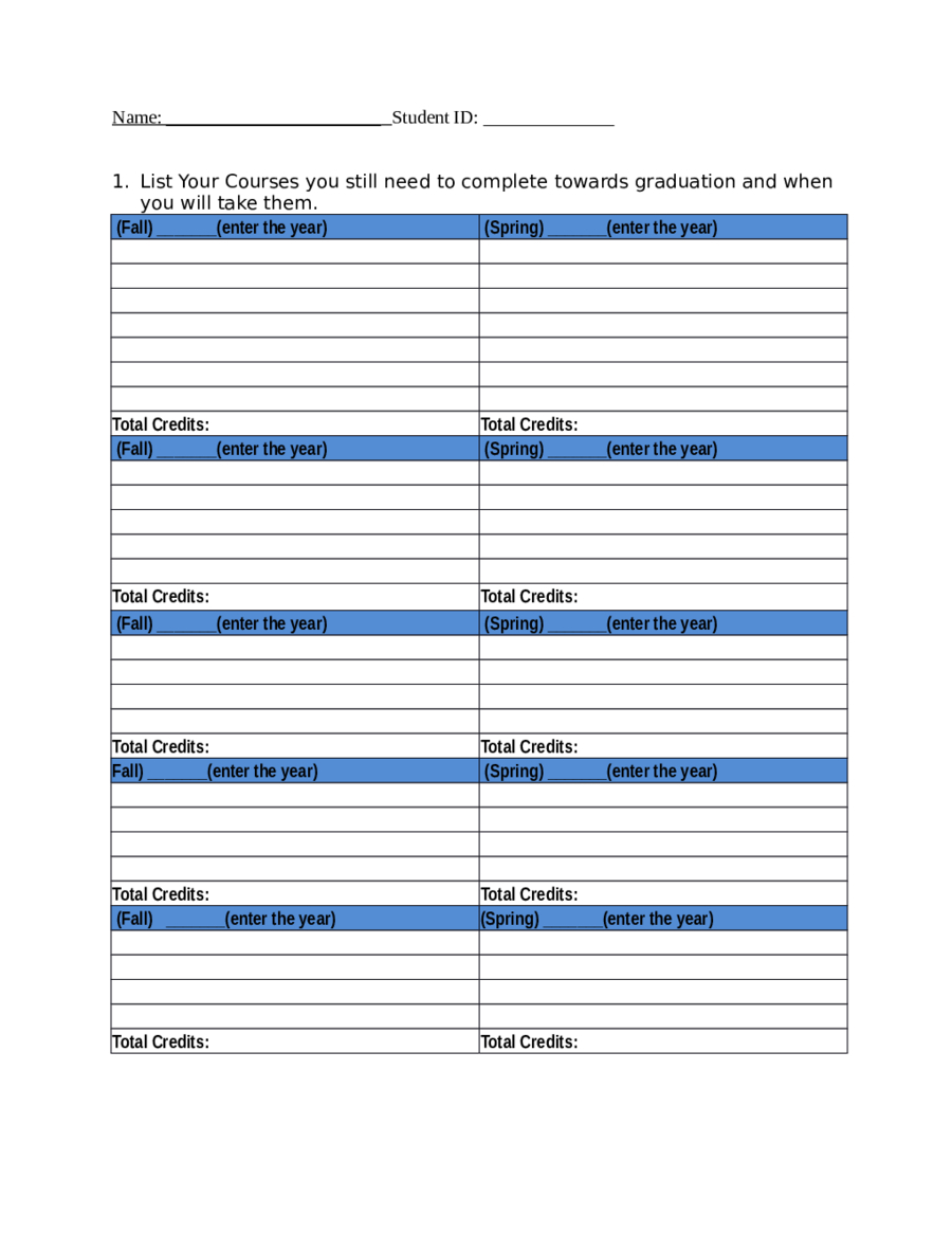 Blank Iep Template