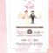 Illustrated Couple In Front Of Church Wedding Invitation Regarding Church Invite Cards Template