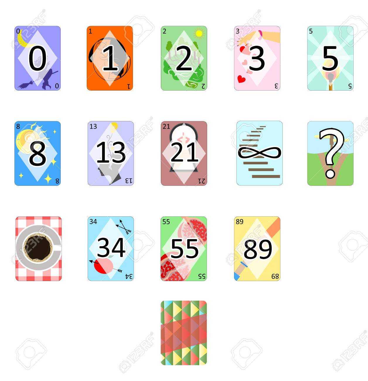 Illustration Of The Agile Poker Planning Estimation Cards. Within Planning Poker Cards Template