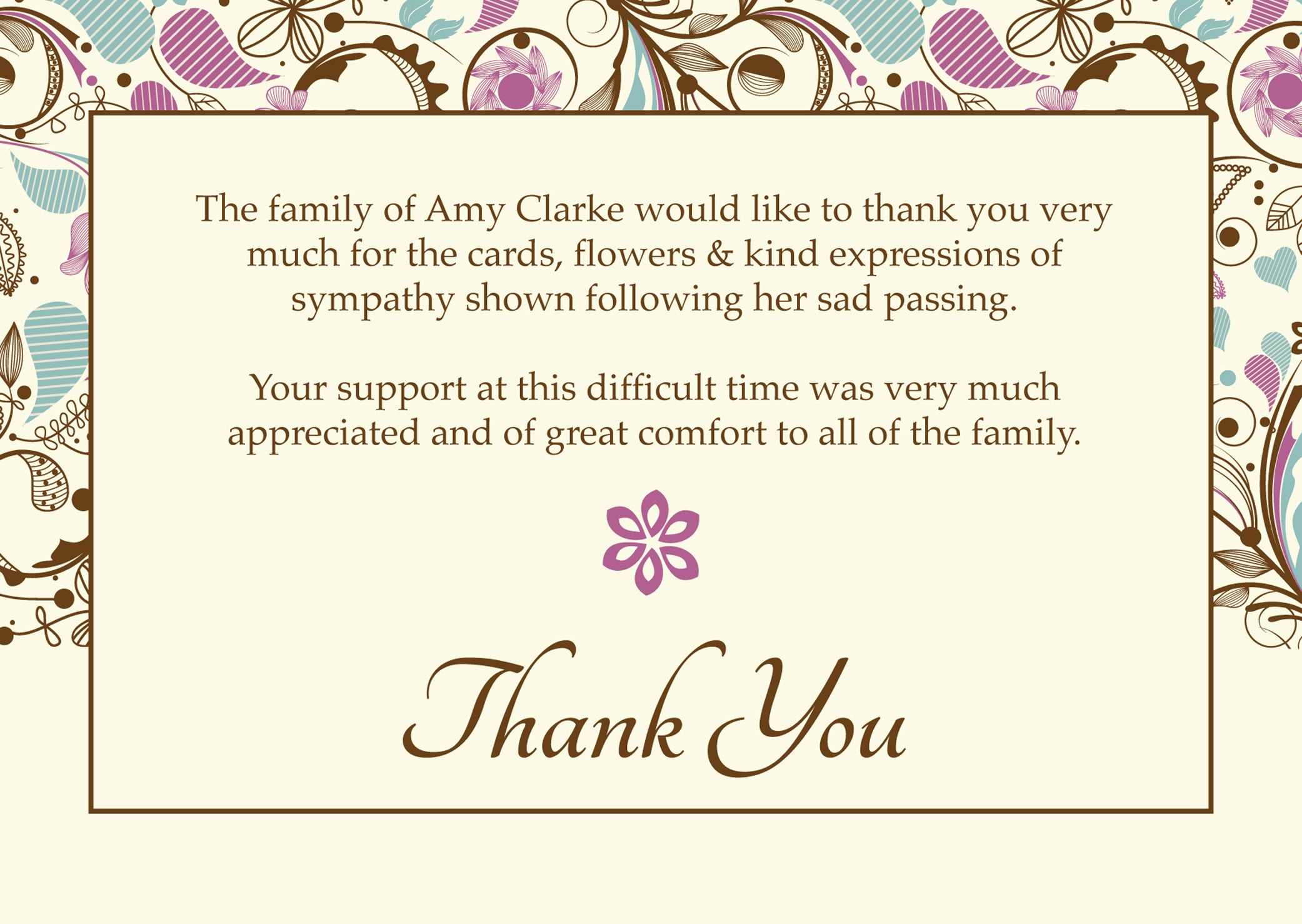 Images Of Thank You Cards Wallpaper Free With Hd Desktop In Sympathy Thank You Card Template