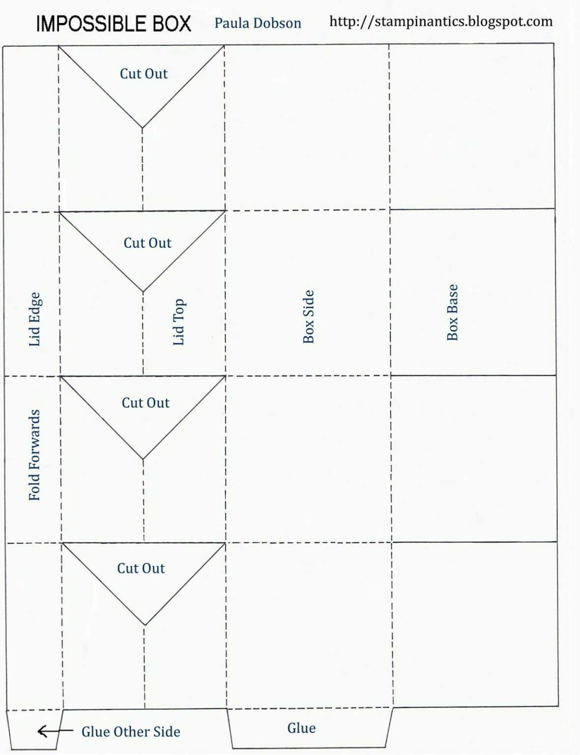 Pop Up Card Box Template