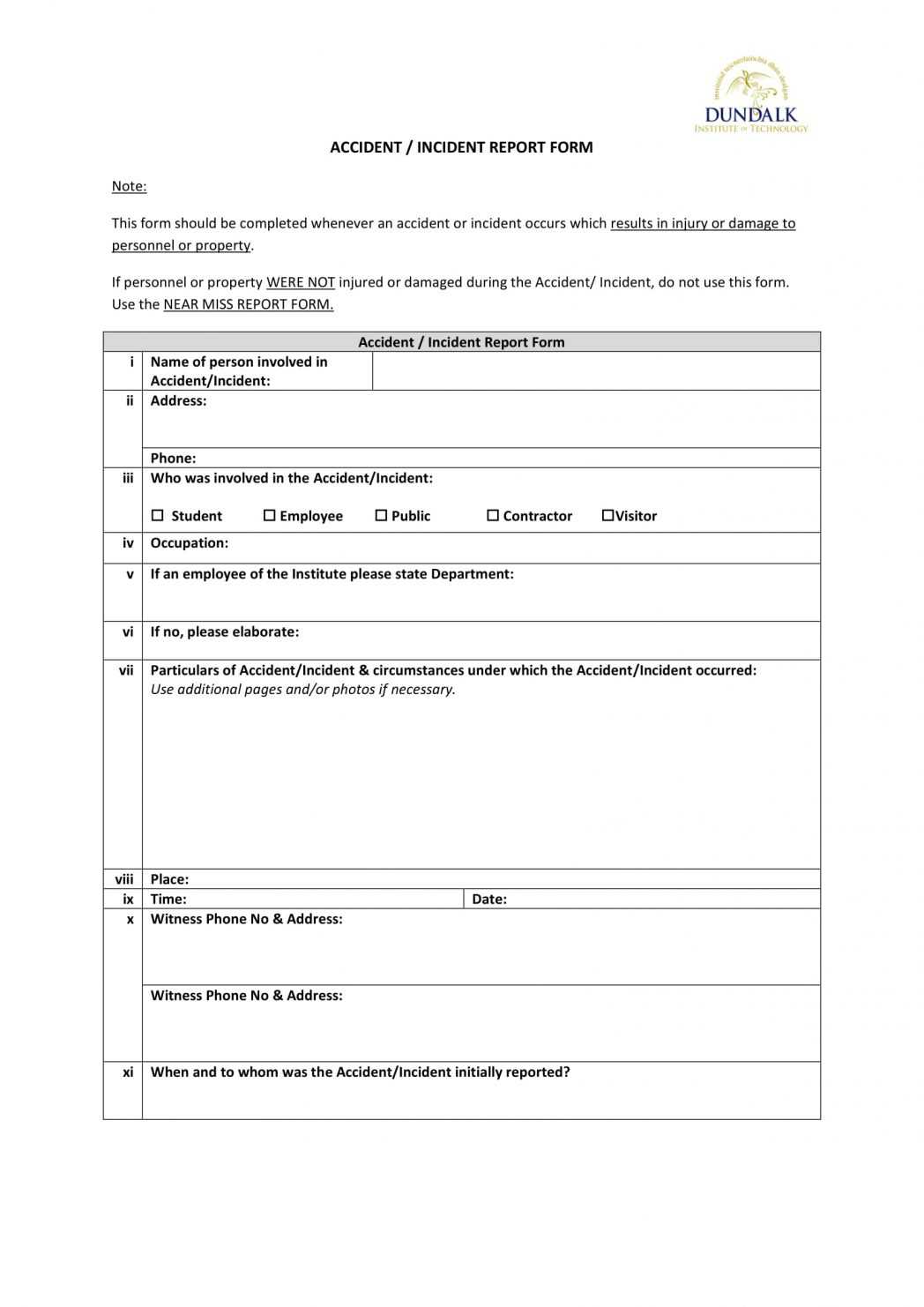 Incident Report Writing Examples Form Template Qld Accident Inside Incident Report Form Template Qld