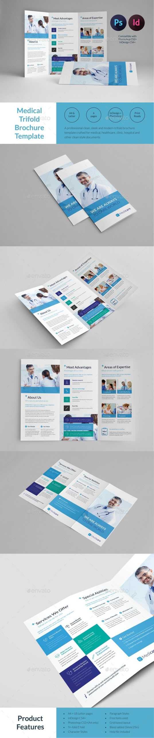 Indesign And Trifold Brochure Templates From Graphicriver Intended For Z Fold Brochure Template Indesign
