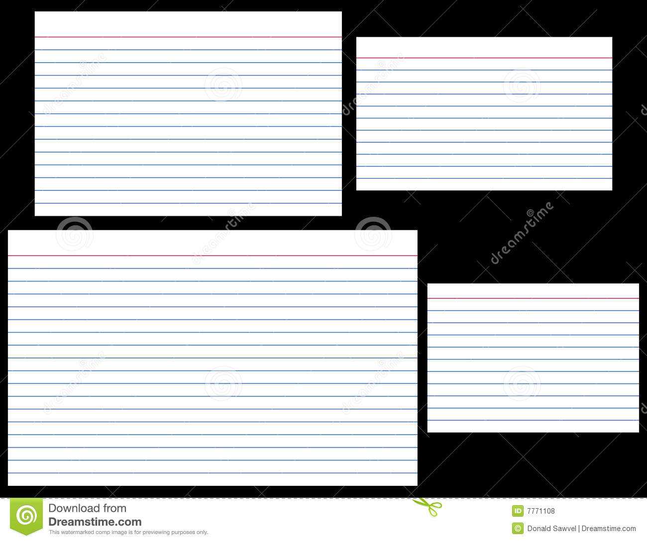 Index Cards Stock Vector. Illustration Of Stationery, Lined Intended For 5 By 8 Index Card Template