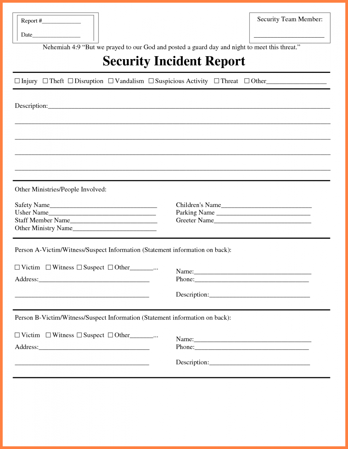 Information Technology Incident Report Template Pertaining To Template For Information Report