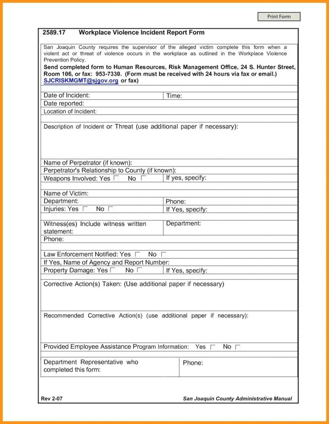 Injury Report Form Locksmithcovington Template Inc Intended For Incident Report Form Template Qld