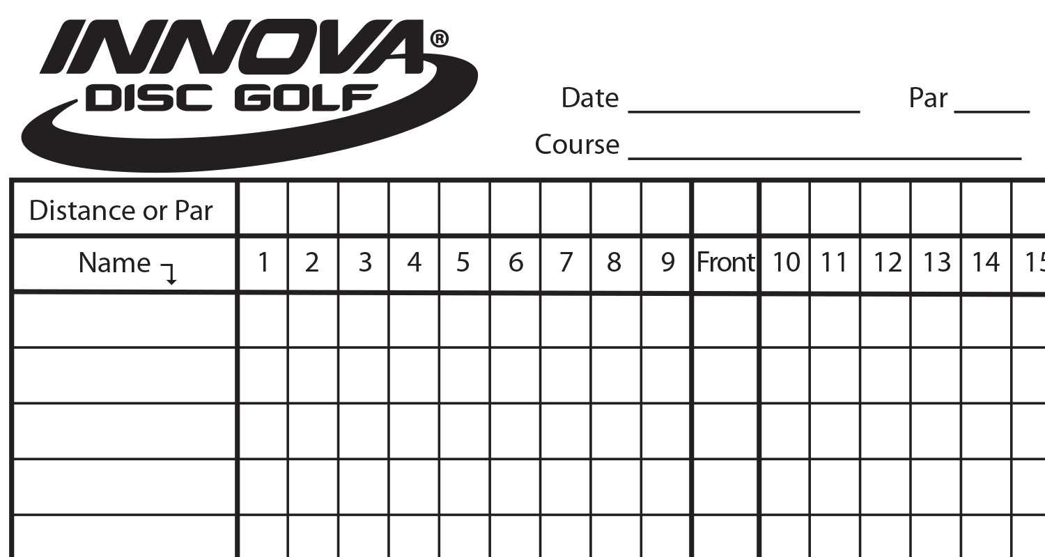 Innova Scorecard – Innova Disc Golf With Regard To Golf Score Cards Template