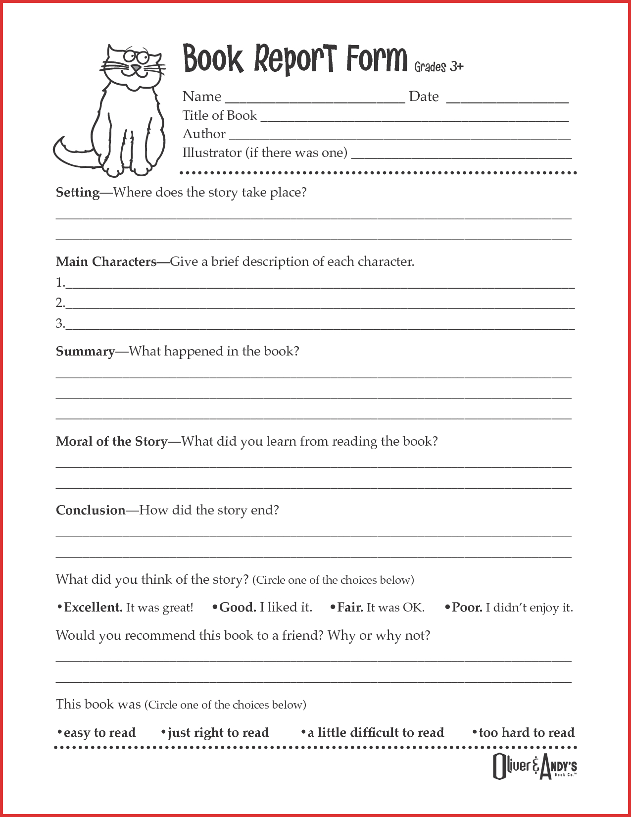 Inspirational 5Th Grade Book Report Form | Job Latter With Book Report Template 5Th Grade