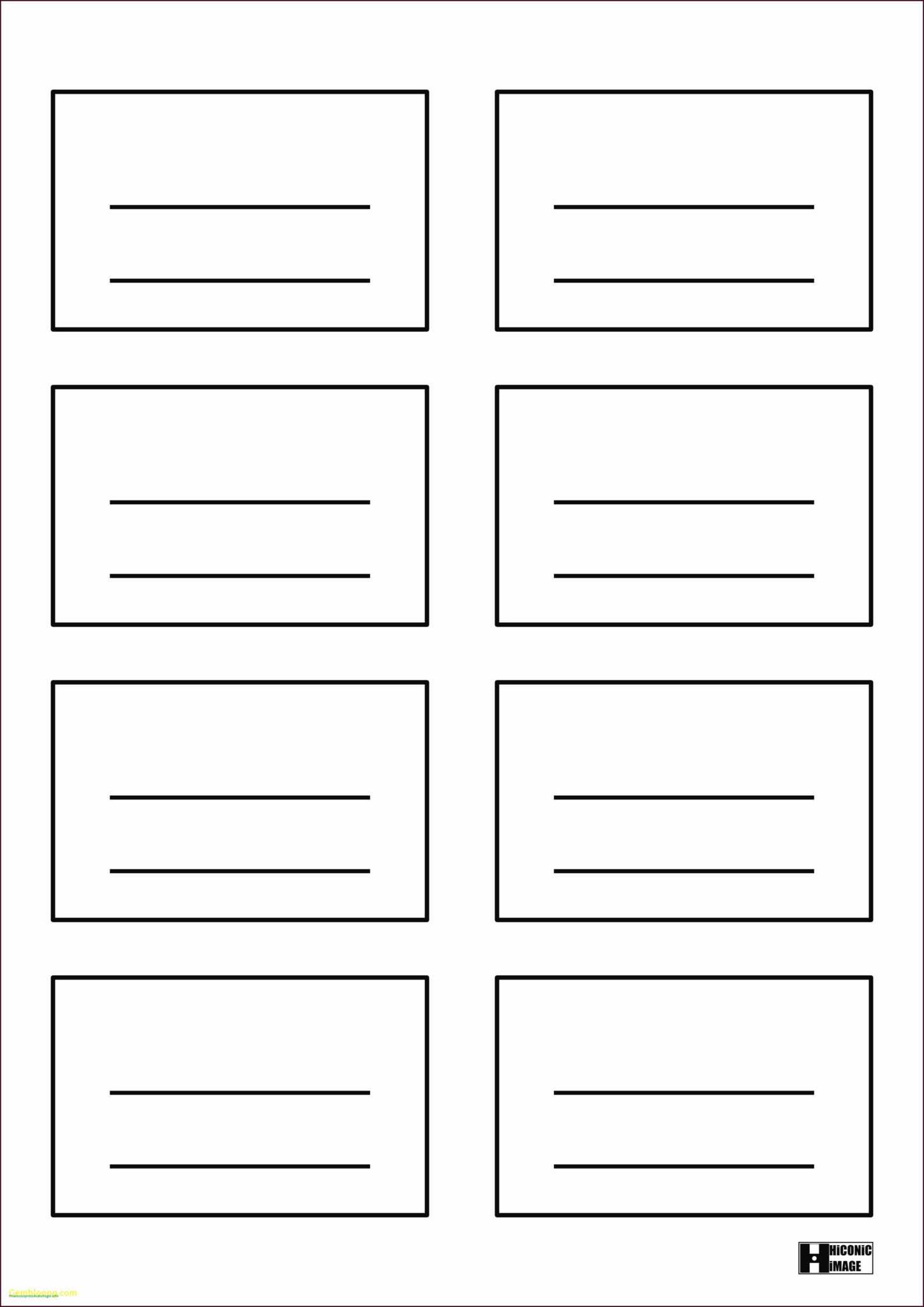 4X6 Note Card Template Word