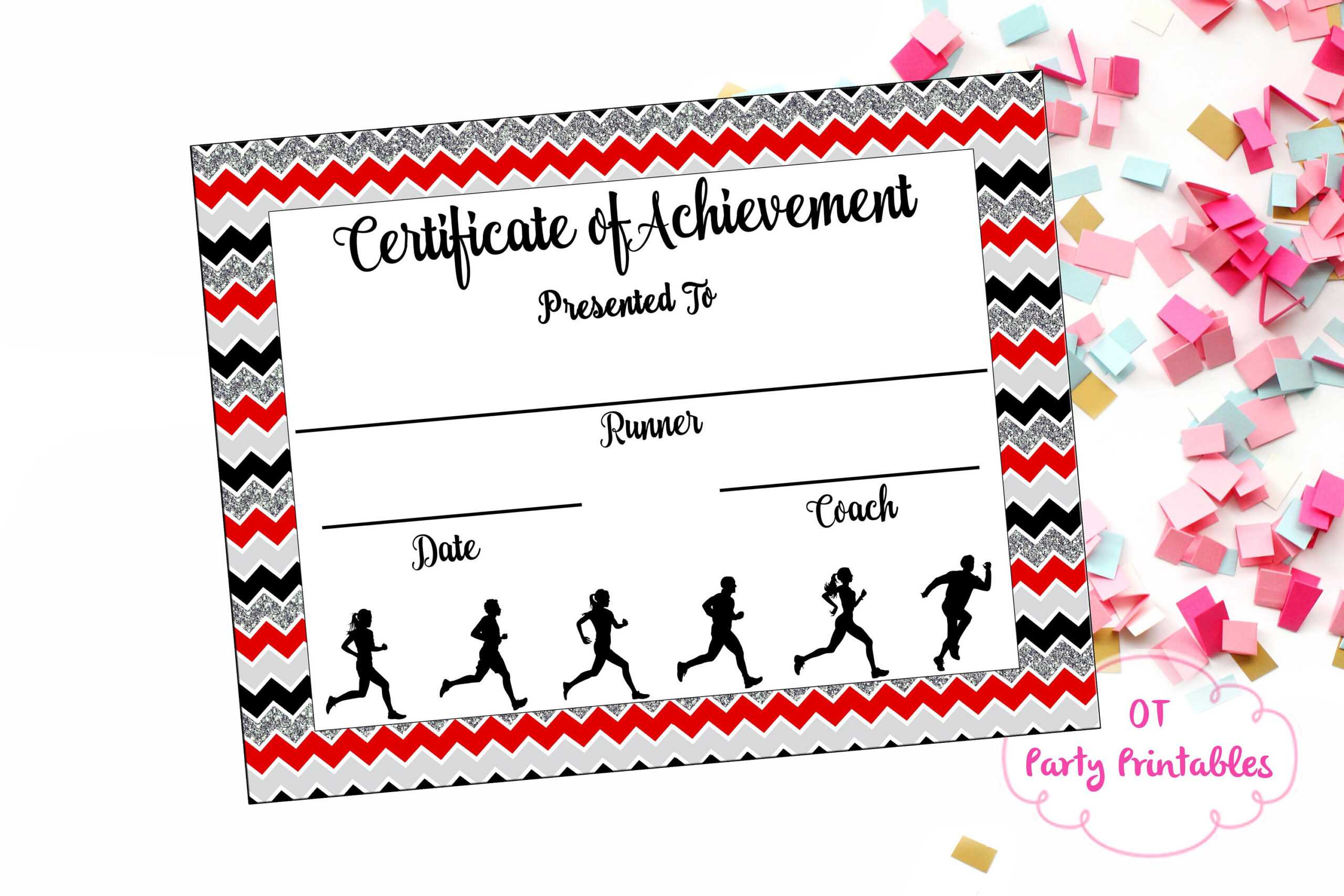 Instant Download – Cross Country Certificate – Track And Field – Running  Certificate – Jog A Thon Printable – Running Achievement In Track And Field Certificate Templates Free