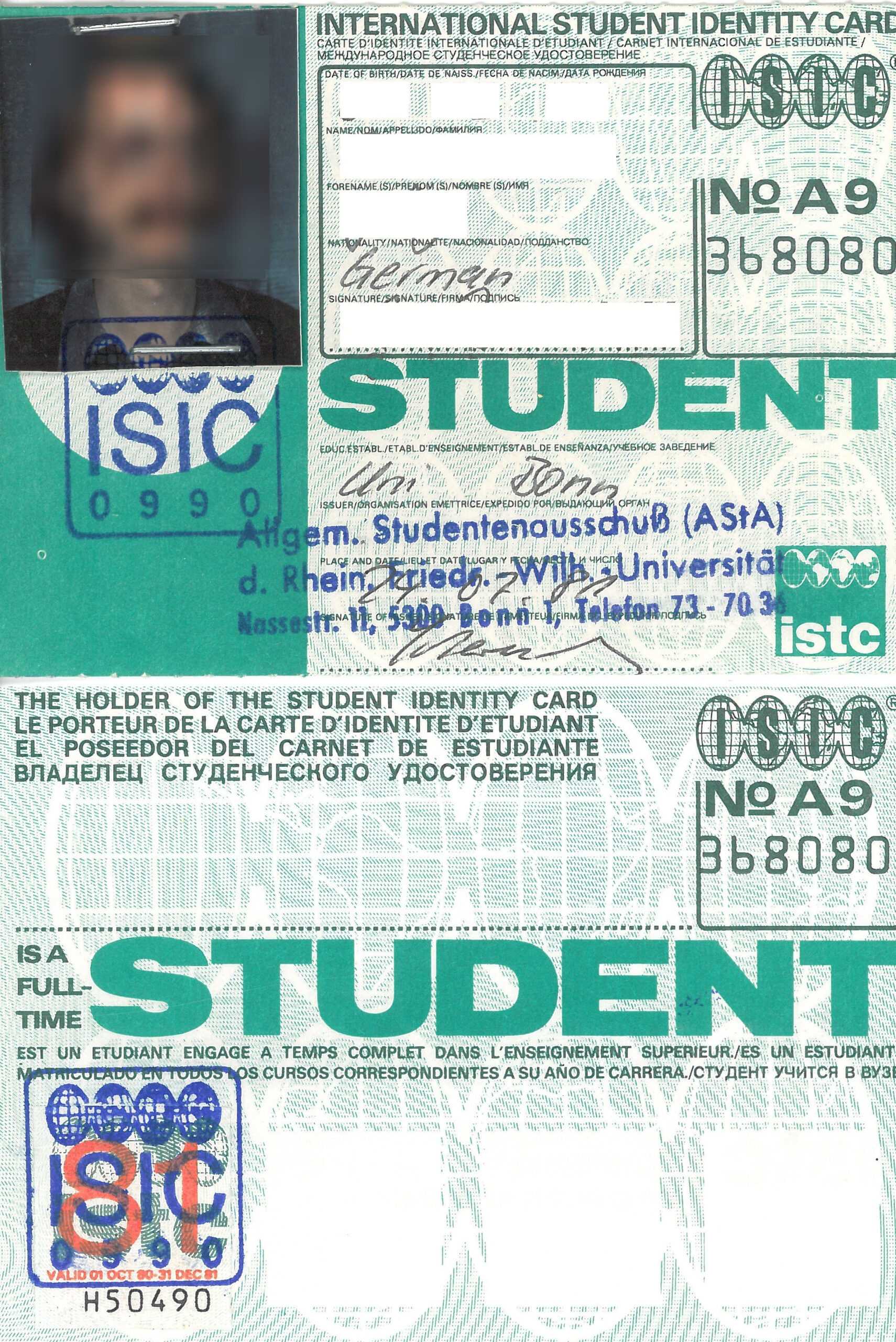 International Student Identity Card – Wikiwand Pertaining To Isic Card Template