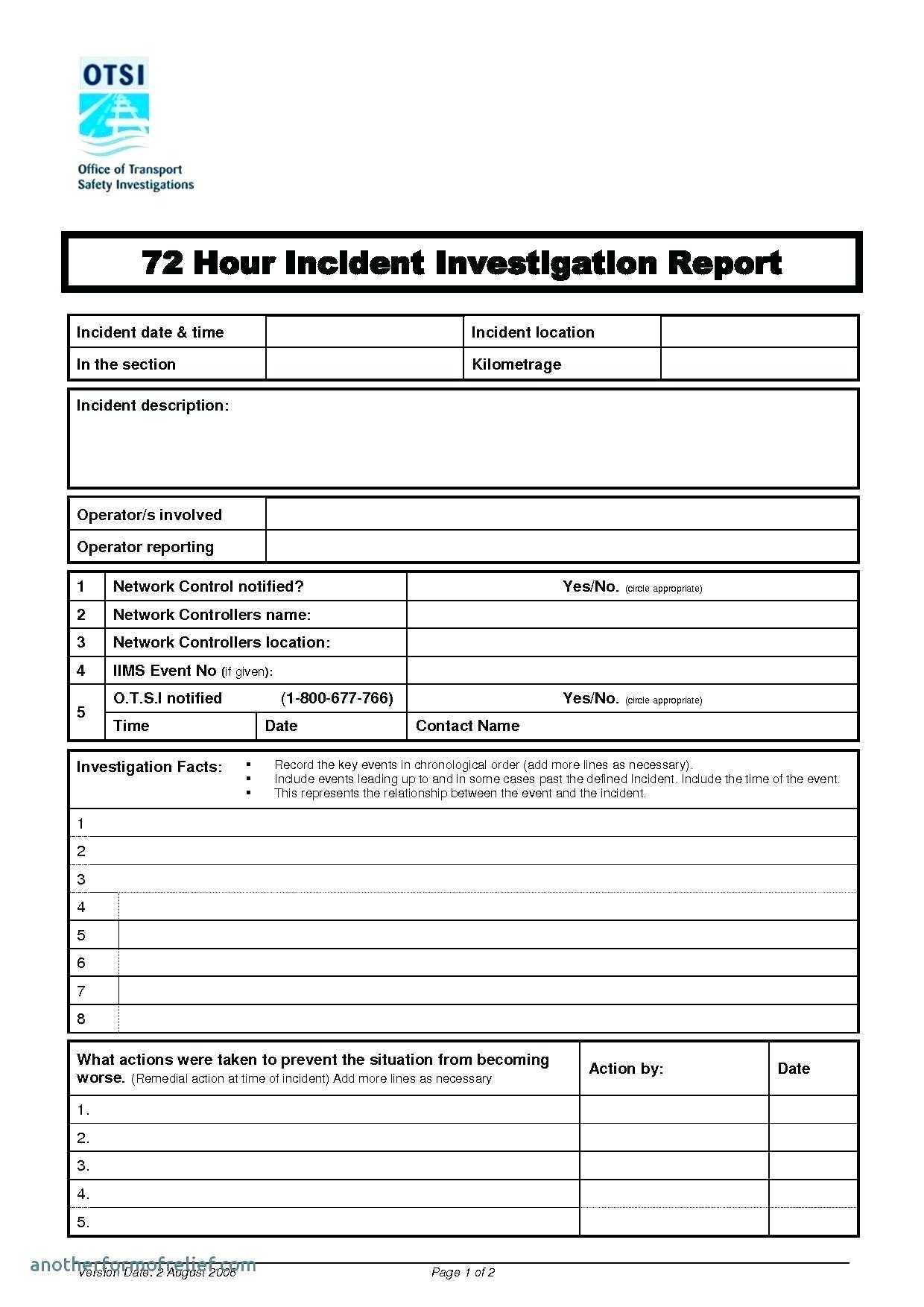 Investigation Report Template – Miadesigner For Investigation Report Template Doc