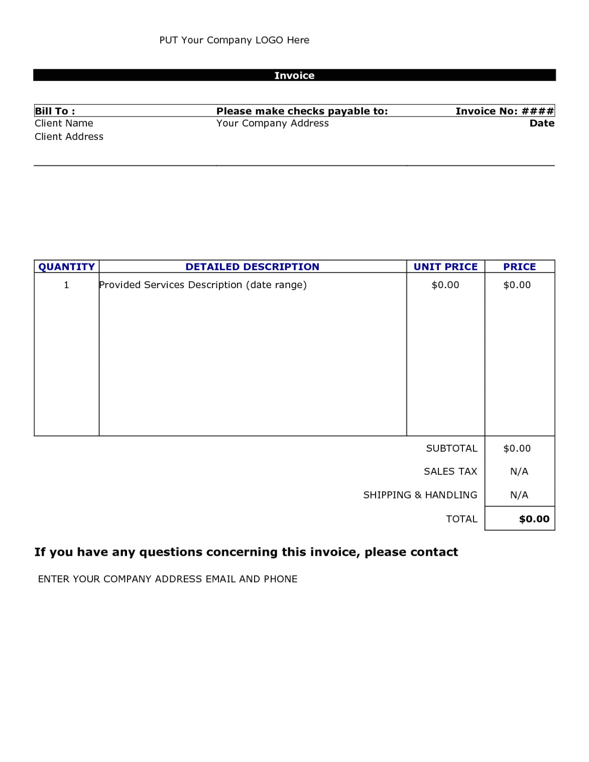 Invoice Template Category Page 1 Efoza Com (Free Invoice Intended For Invoice Template Word 2010