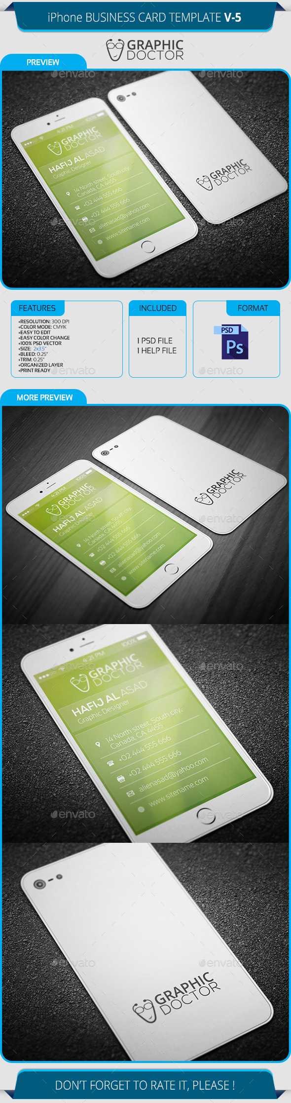 Iphone Business Card Template V 5 With Regard To Iphone Business Card Template