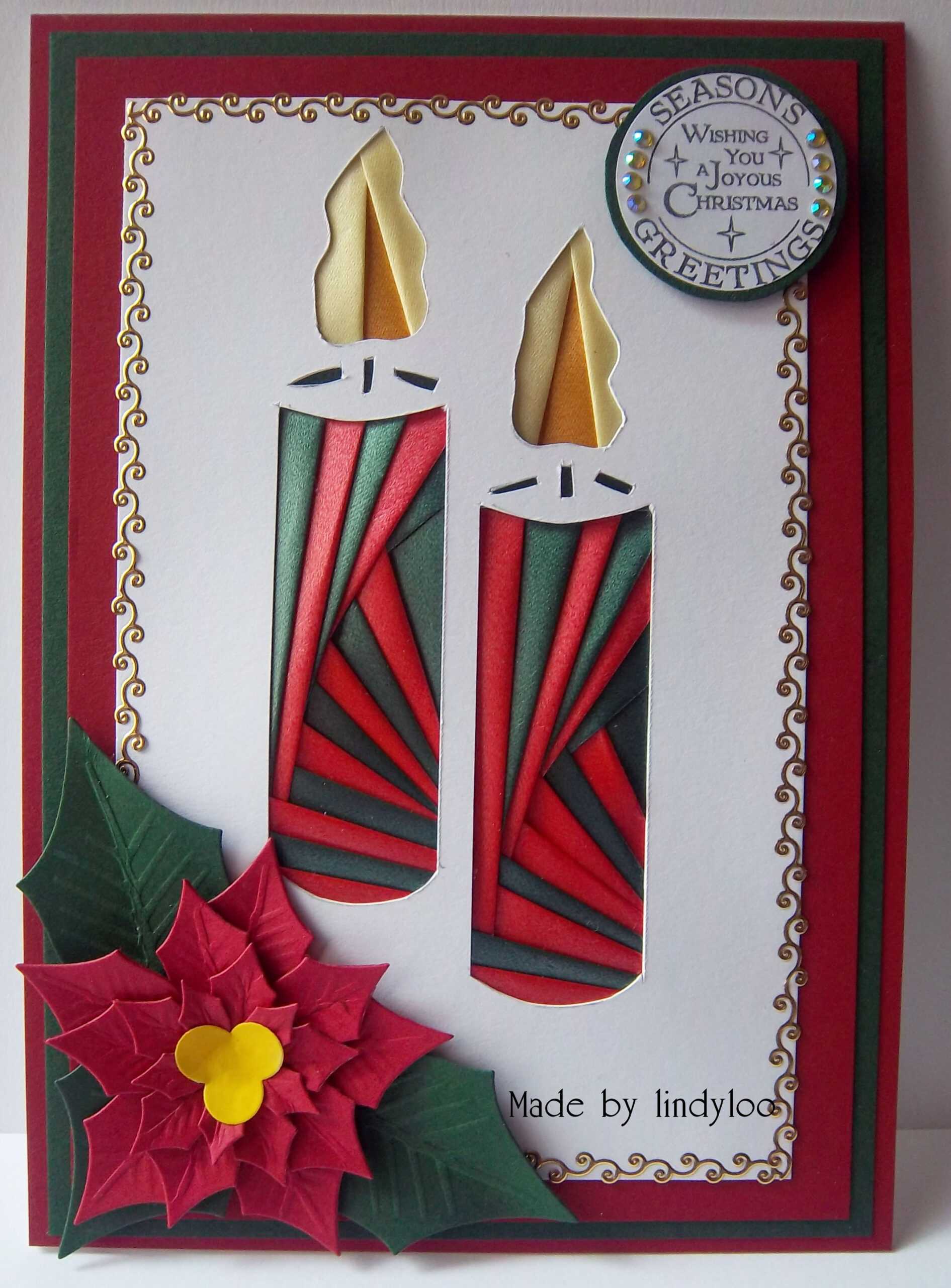 Iris Folding Christmas Cardliny Loo | Iris Folding For Iris Folding Christmas Cards Templates