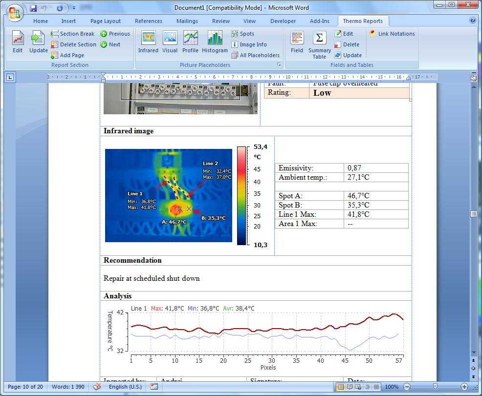 Irt Cronista | Grayess – Infrared Software And Solutions In Thermal Imaging Report Template
