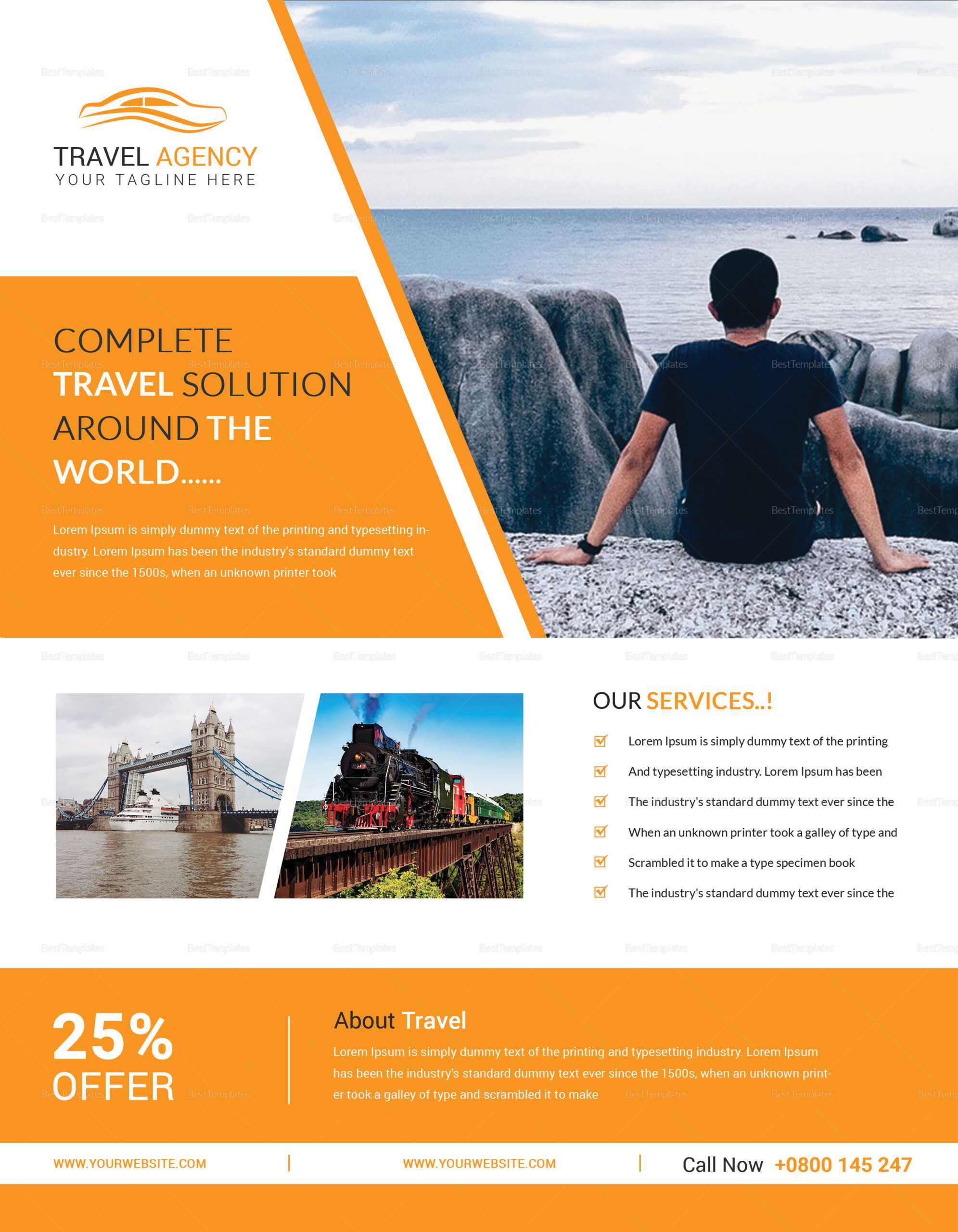Island Travel Flyer Template With Island Brochure Template
