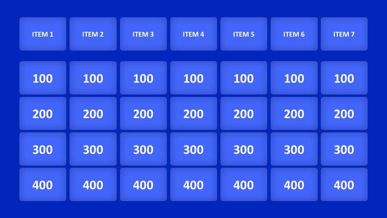 Jeopardy Game Powerpoint Templates Throughout Quiz Show Template Powerpoint